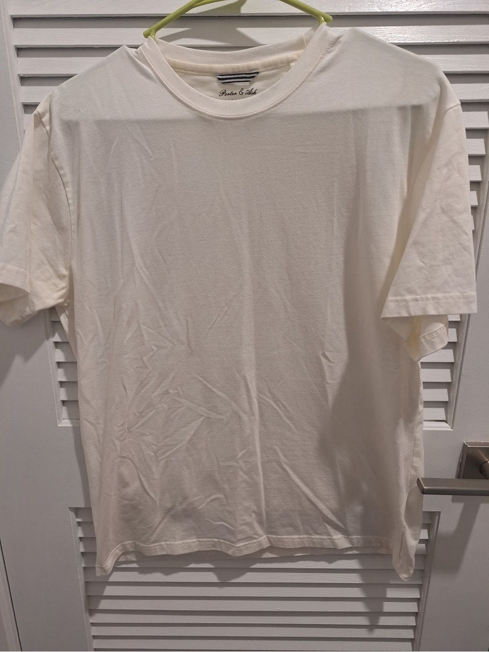 Pocketless Crewneck Tee in Cream by Porter & Duke